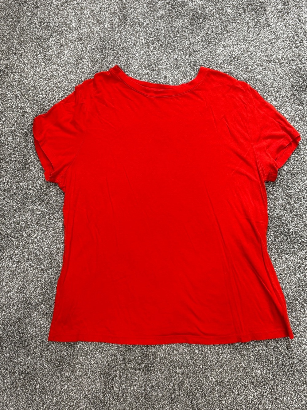 Women's Red Short-Sleeve Crewneck Top (a new day, size L)